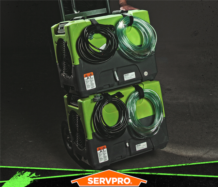 SERVPRO water damage equipment